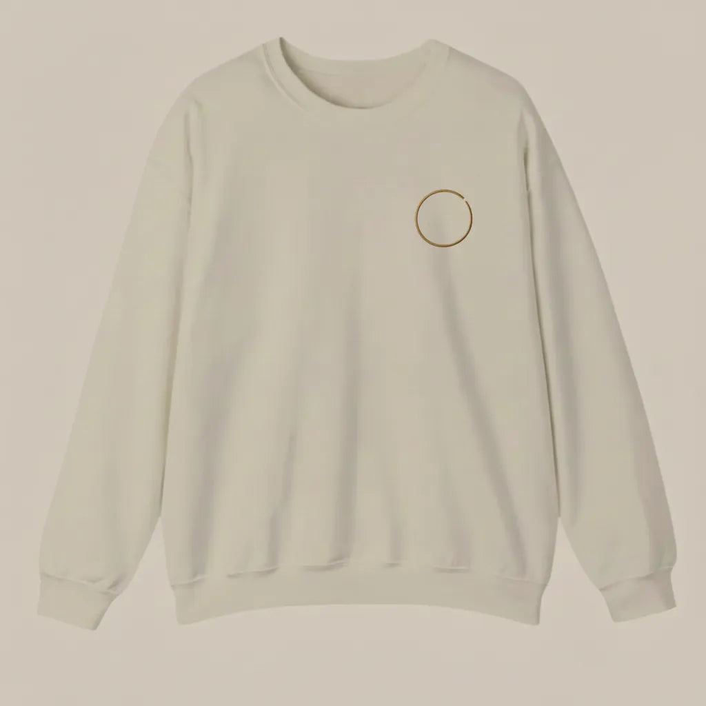 Abstract Circle Embroidered Sweatshirt