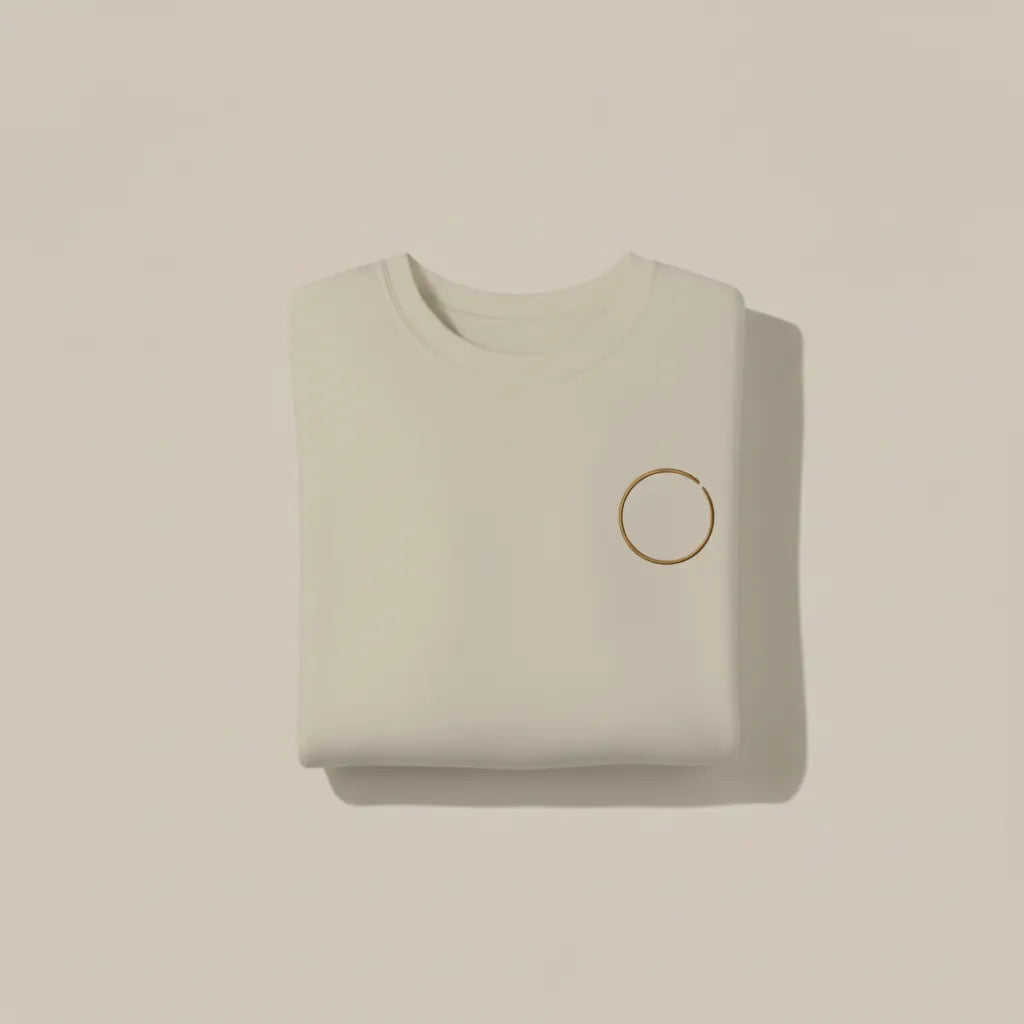 Abstract Circle Embroidered Sweatshirt