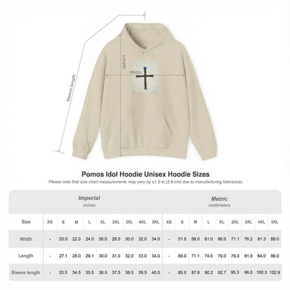 Size Chart of Pomos Idol hoodie