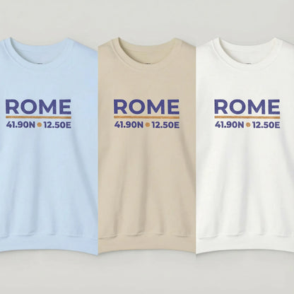 Rome coordinates embroidered sweatshirt color lineup showing all available colors