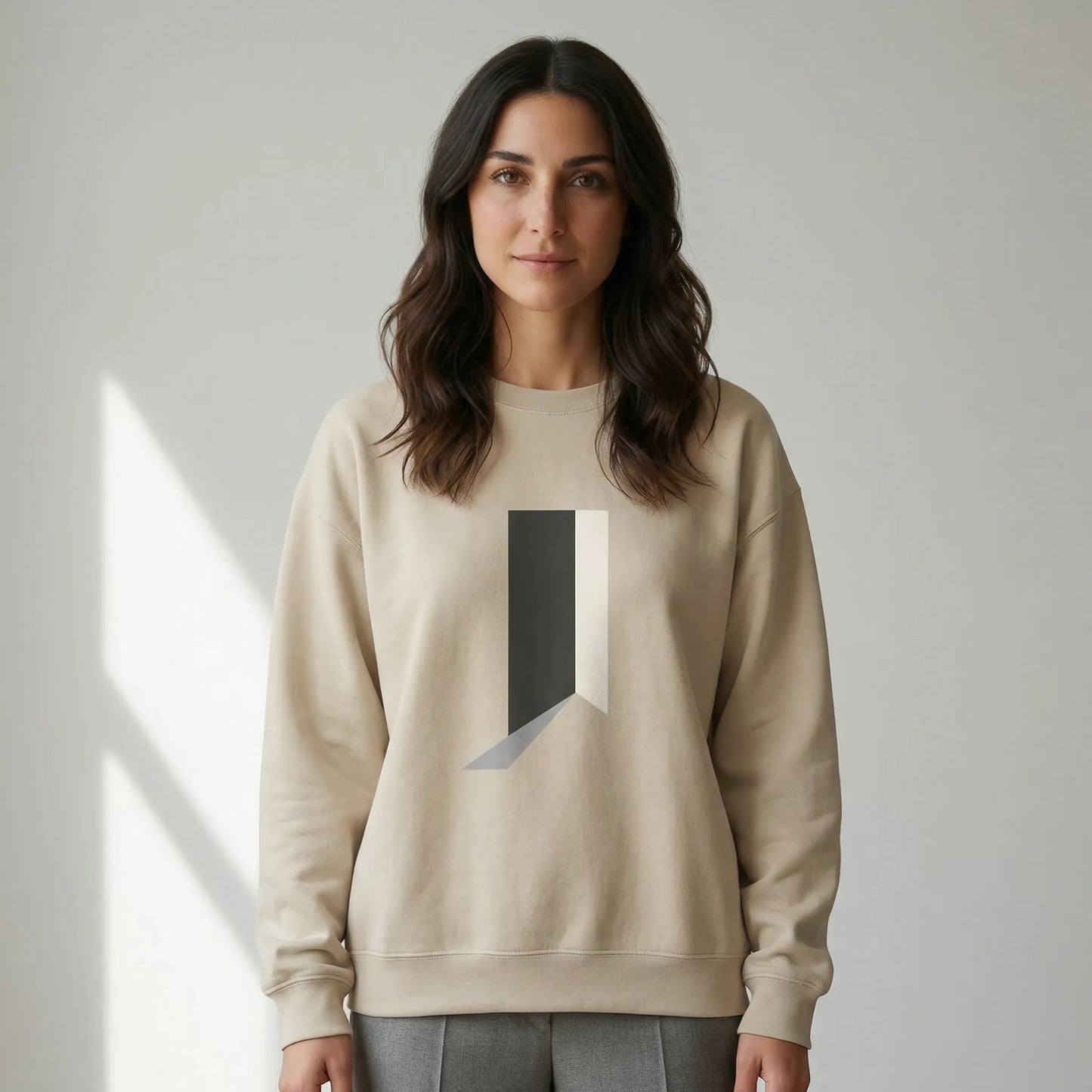 Minimal Threshold Embroidered Sweatshirt