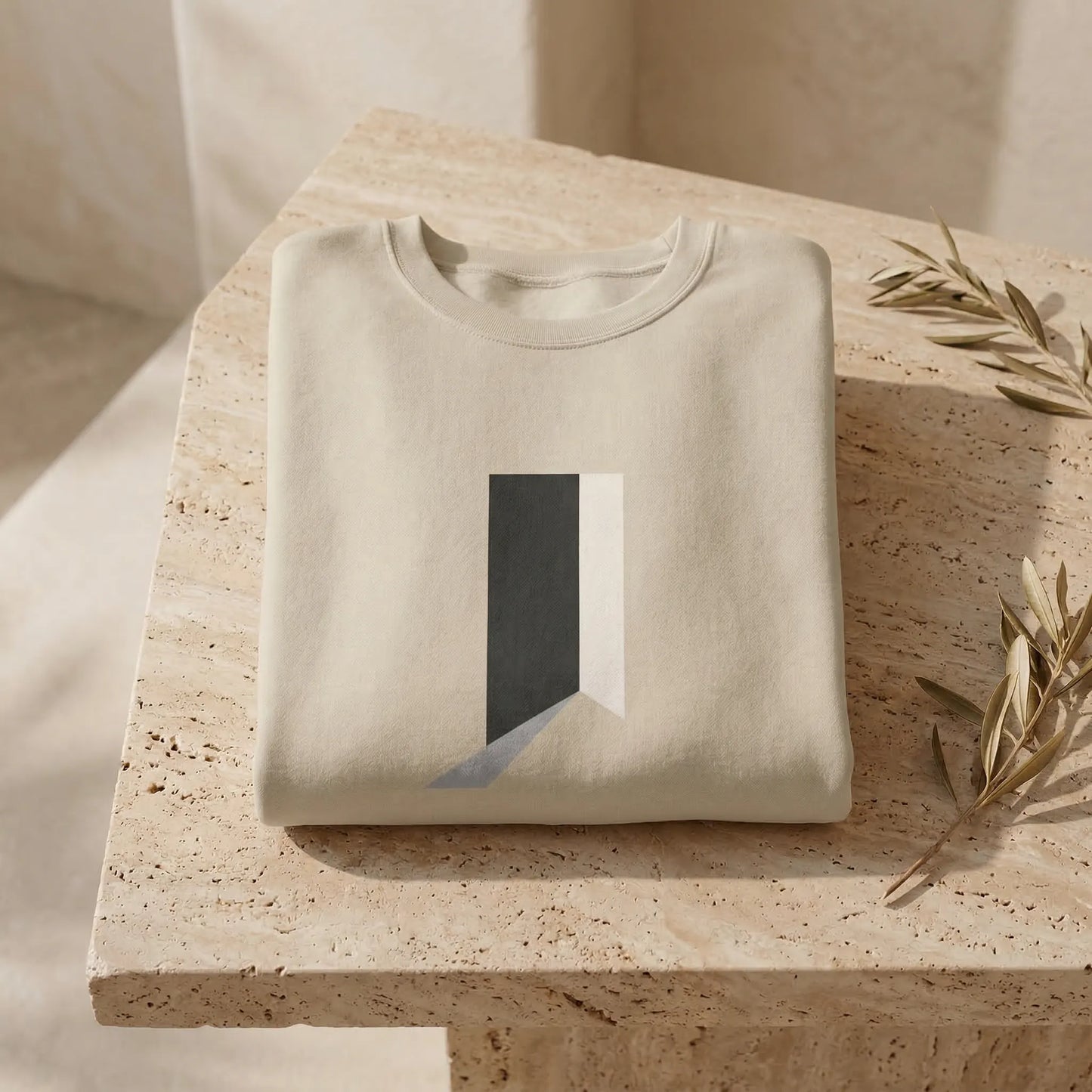 Minimal Threshold Embroidered Sweatshirt